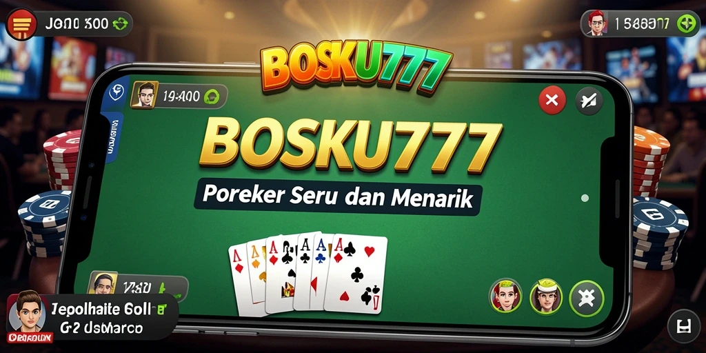 Tampilan gameplay seru di BOSKU777 saat bermain poker.