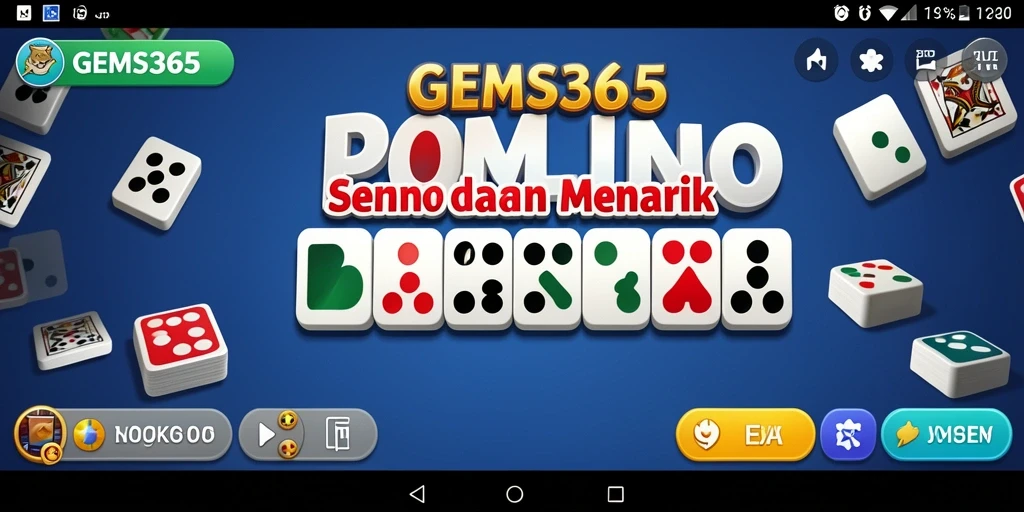 Tampilan gameplay yang mengasyikkan dalam permainan Domino GEMS365.