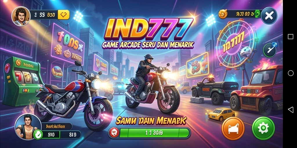 Tampilan gameplay IND777 yang seru dan menantang di level-level arcade.