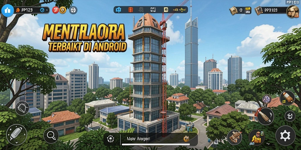 Tampilan gameplay PP123 yang menegangkan dalam strategi Tower Defense.