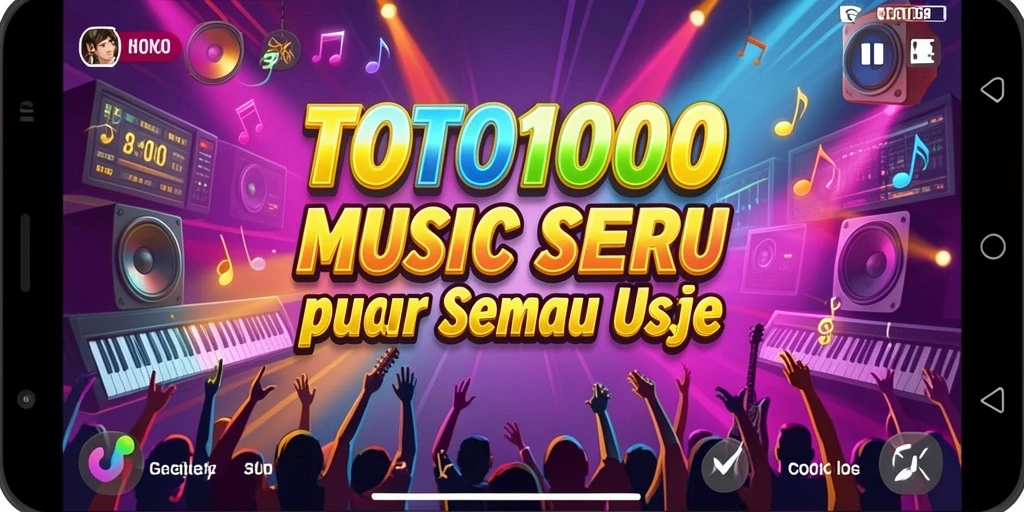 Screenshot TOTO1000 menampilkan gameplay musik yang interaktif dan menyenangkan.
